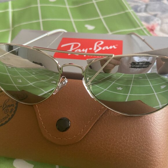 NWT Ray ban 3025 silver aviator mirror sunglasses main image 2